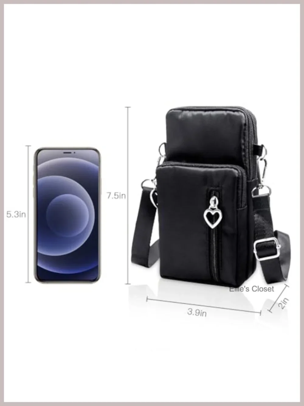 Lightweight Nylon Crossbody Bag with Adjustable Strap